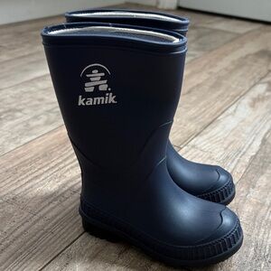 Kamik NEW Dark Blue Rain Boots Sz 6 toddler kids